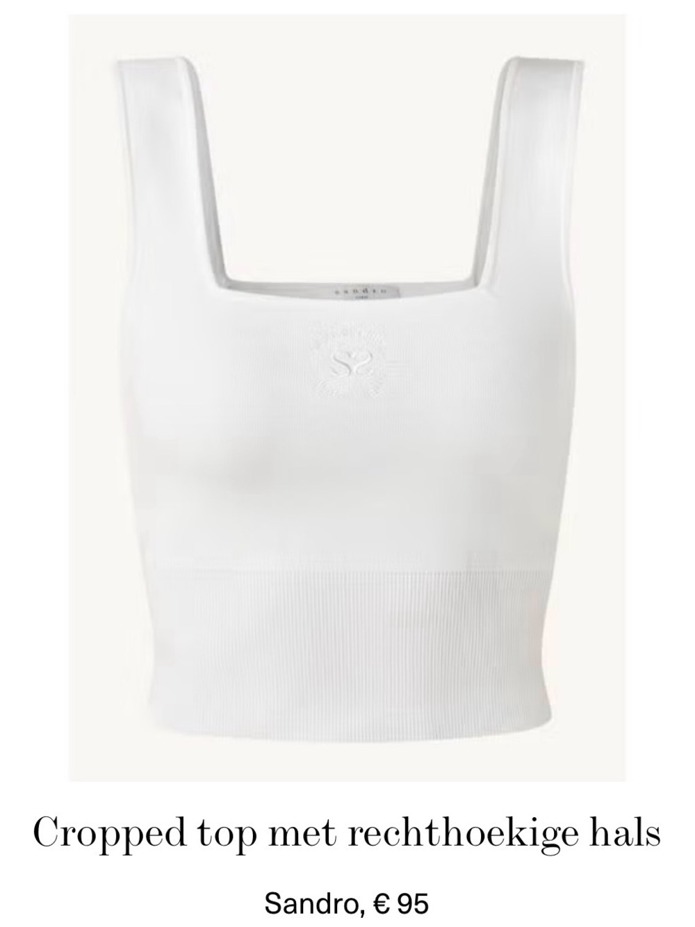 Sandro - Knit Tank Top, White, Size 2